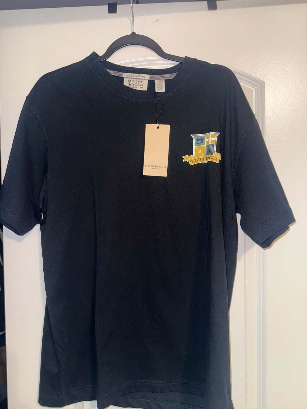 Scotch & Soda Graphic Crew Neck T-Shirt in Anthracite